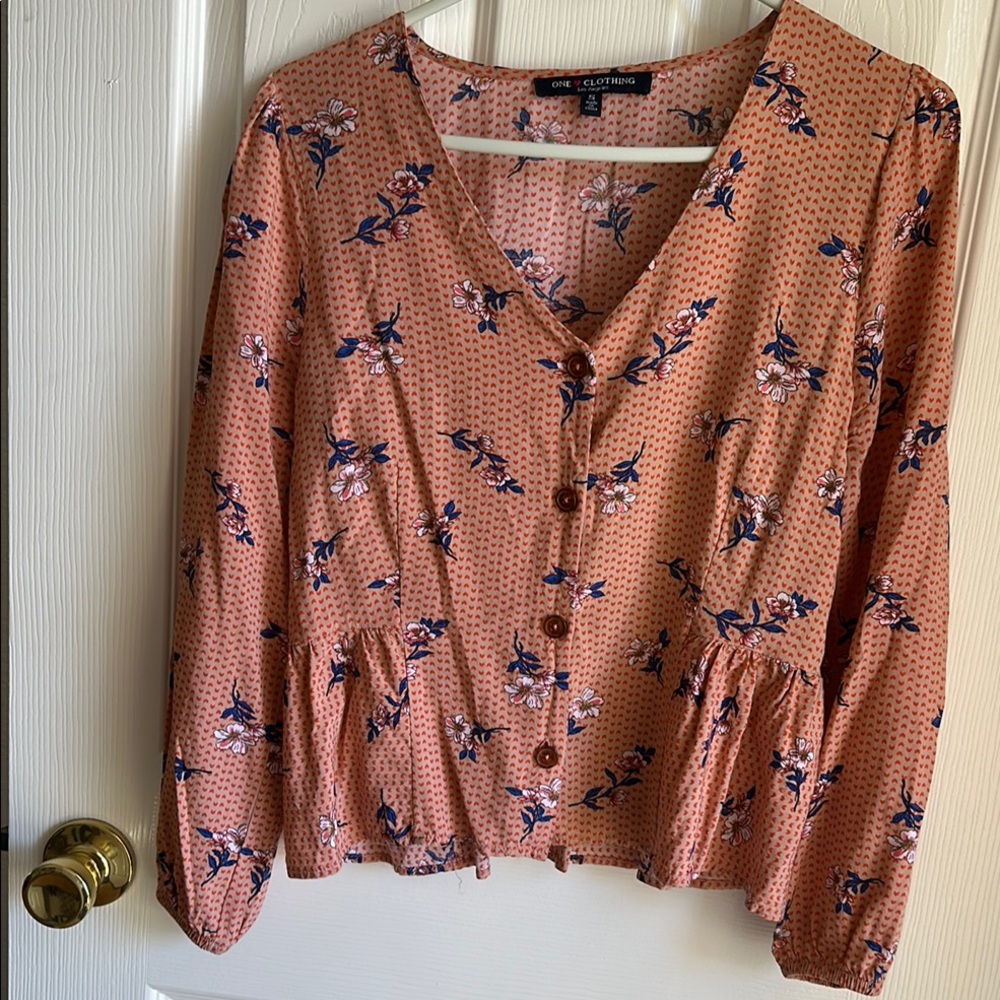 Collective Concepts Pink Floral Women's Top
